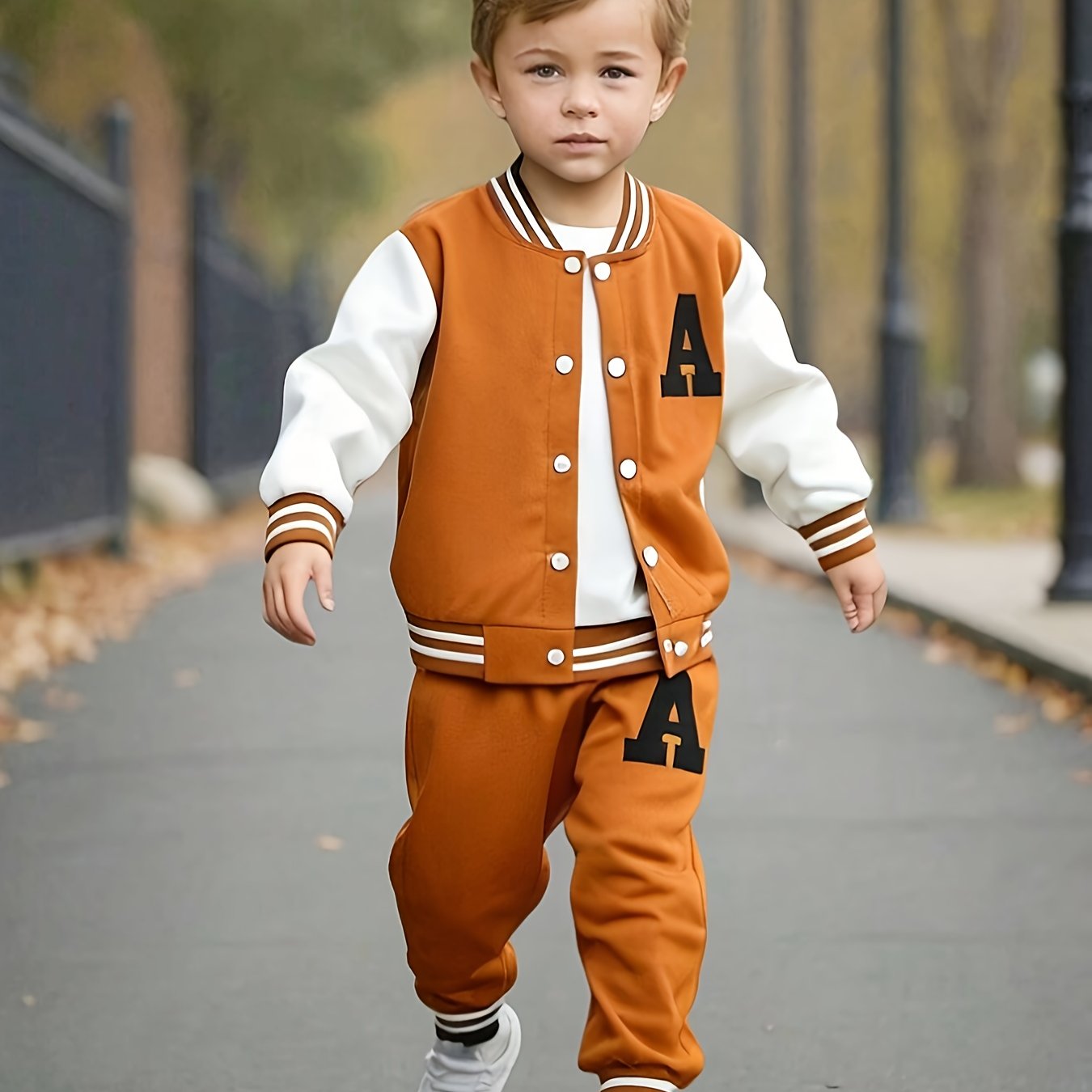 Boys 2 pcs Knit Baseball Suit - Stylish Fall/Winter Wear