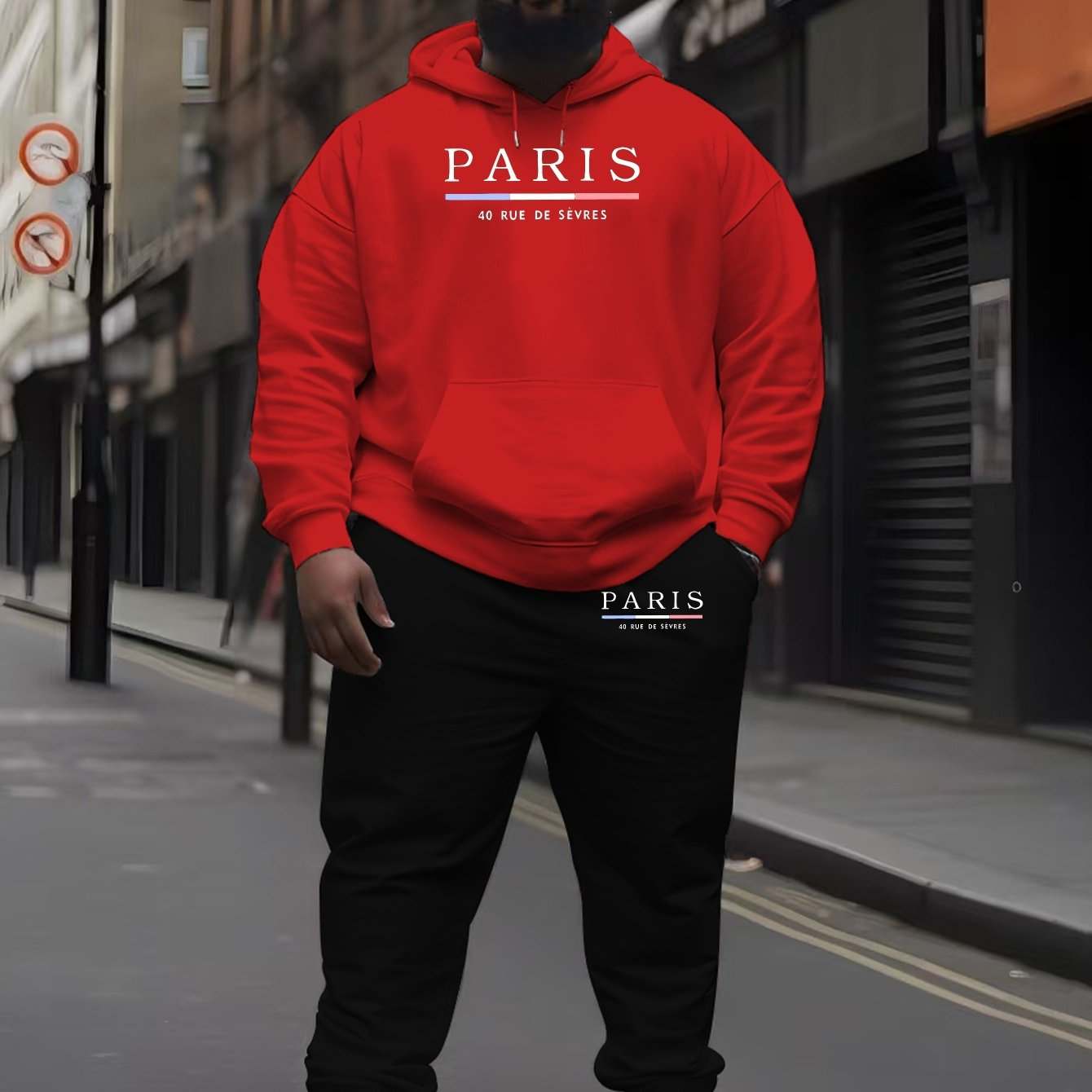 Men Trendy Hoodie Set