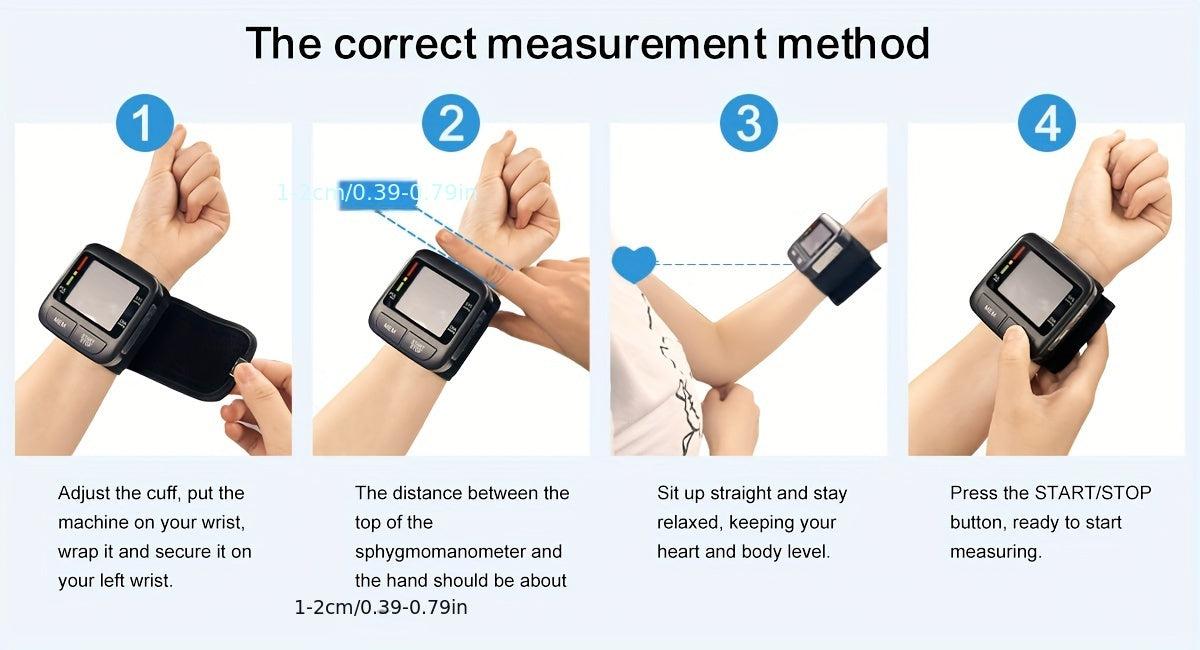 Wrist Blood Pressure Monitor - 1pc Portable, Automatic Digital Device