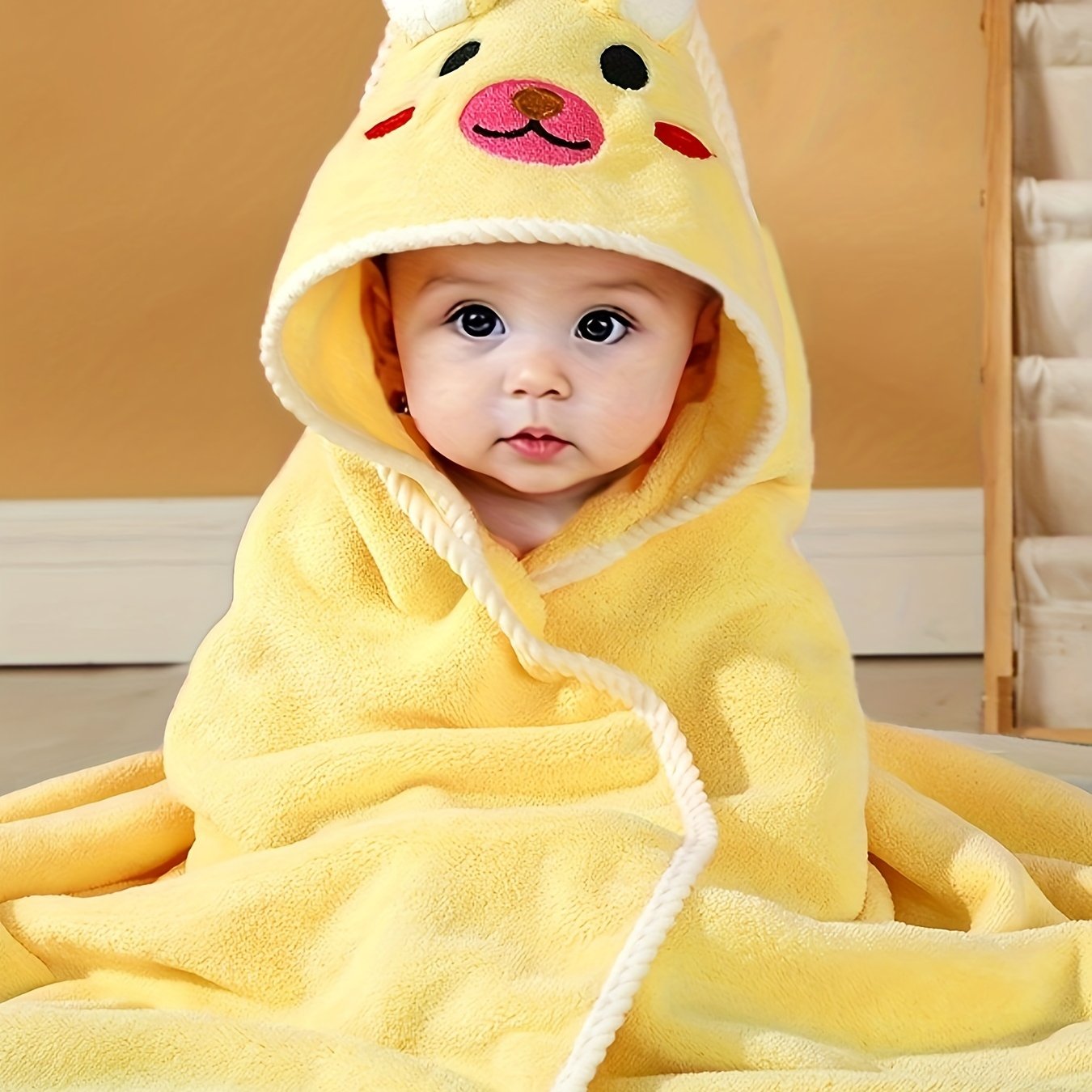 Animal Hooded Baby Bathrobe - Soft & Absorbent for Bath,100% Polyester