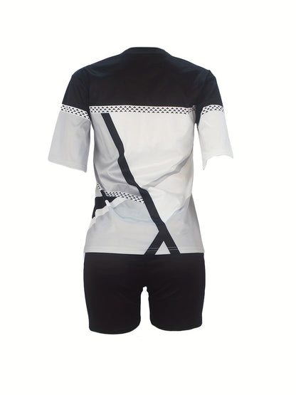 Patchwork Print Two-piece Set