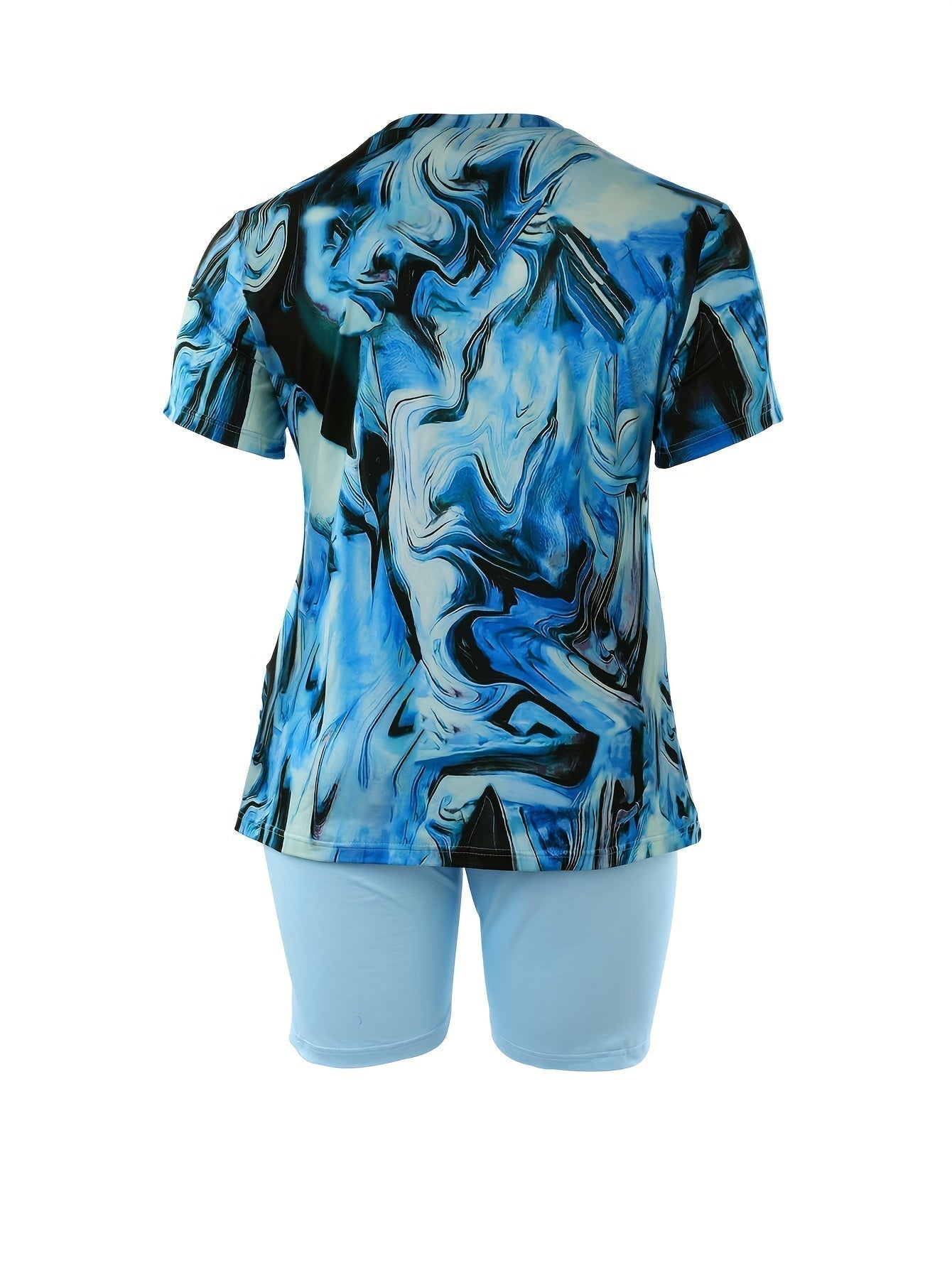 Fade Print Pocket Stitching Suit