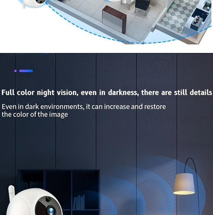 Wireless Home Security Camera -YIIYRY 1080P, Panoramic, 360-Degree