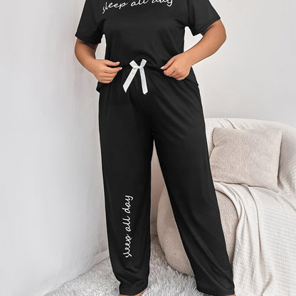 Plus Size Keep All Day Pajama Set - Elegant Comfort Wear