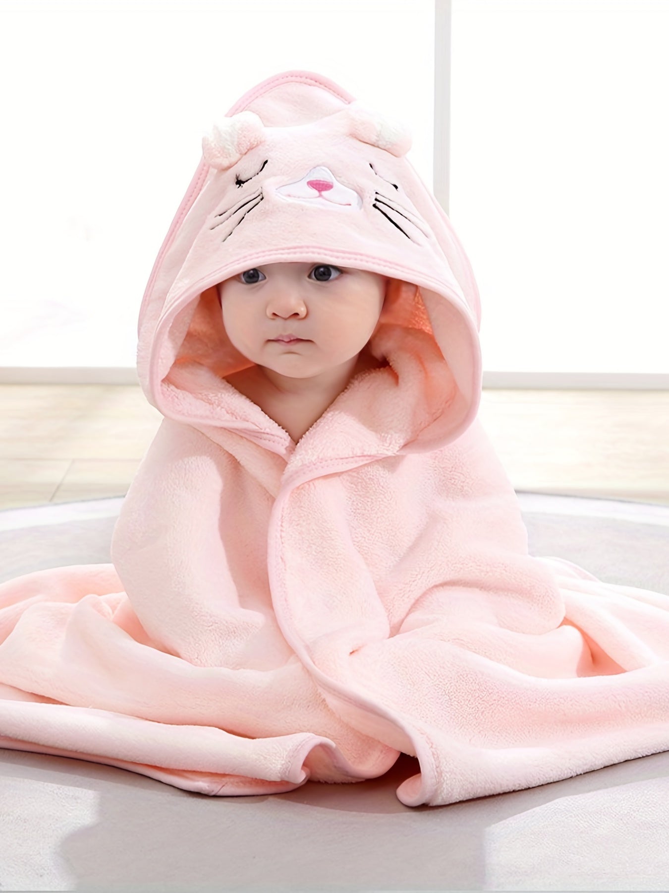 Elephant Hooded Baby Bathrobe and Hat 0-2 Years