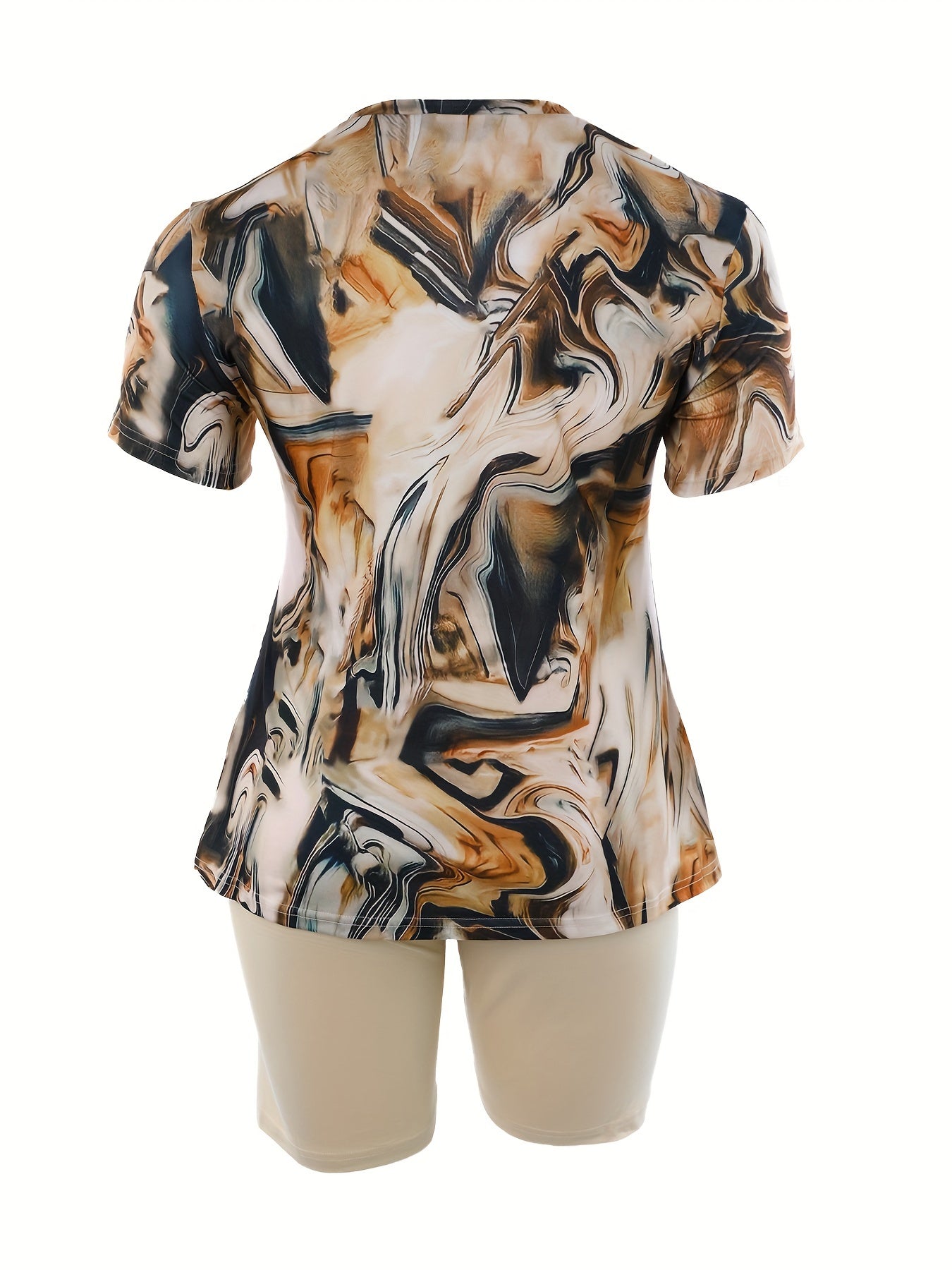 Fade Print Pocket Stitching Suit