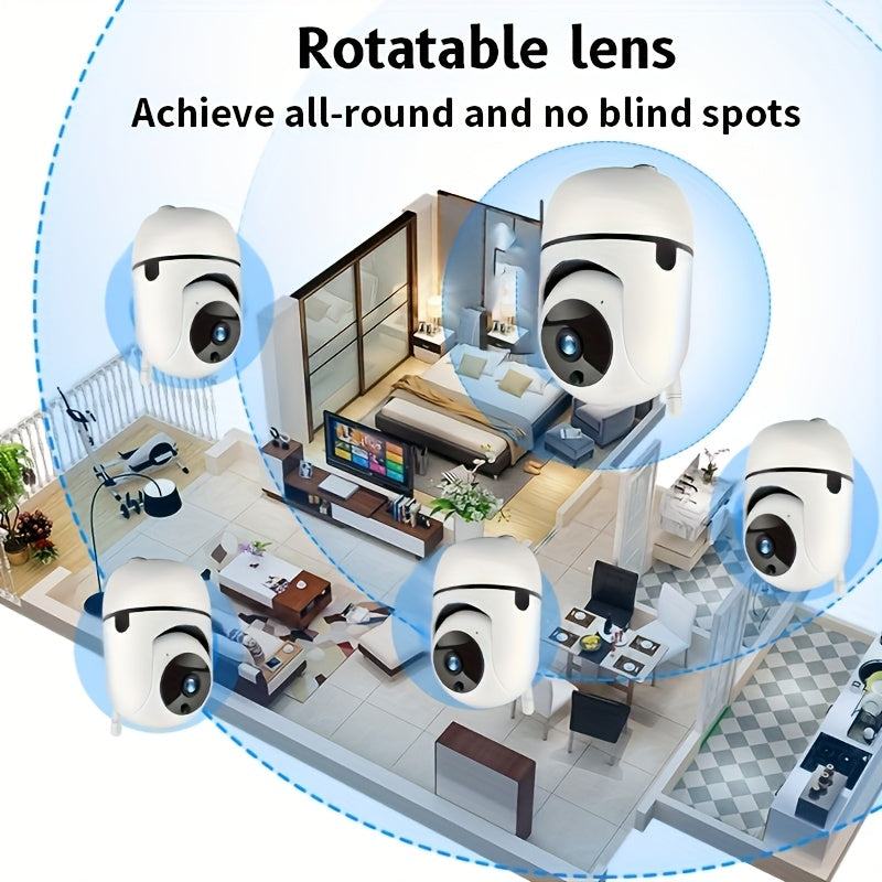 Wireless Home Security Camera -YIIYRY 1080P, Panoramic, 360-Degree