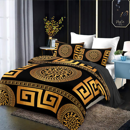 Retro Geometric Quilt Cover Set