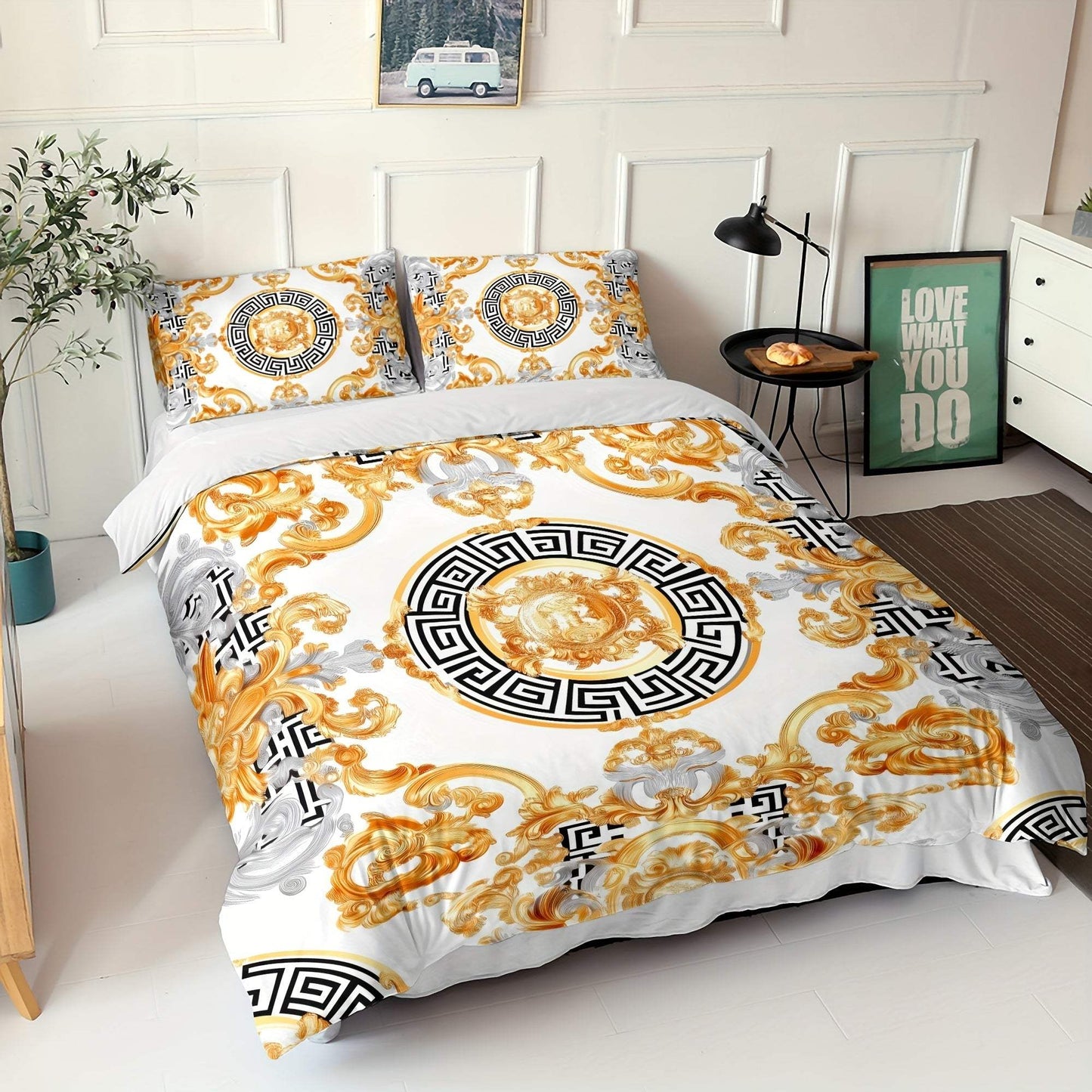 Platinum Chevron Quilt Cover