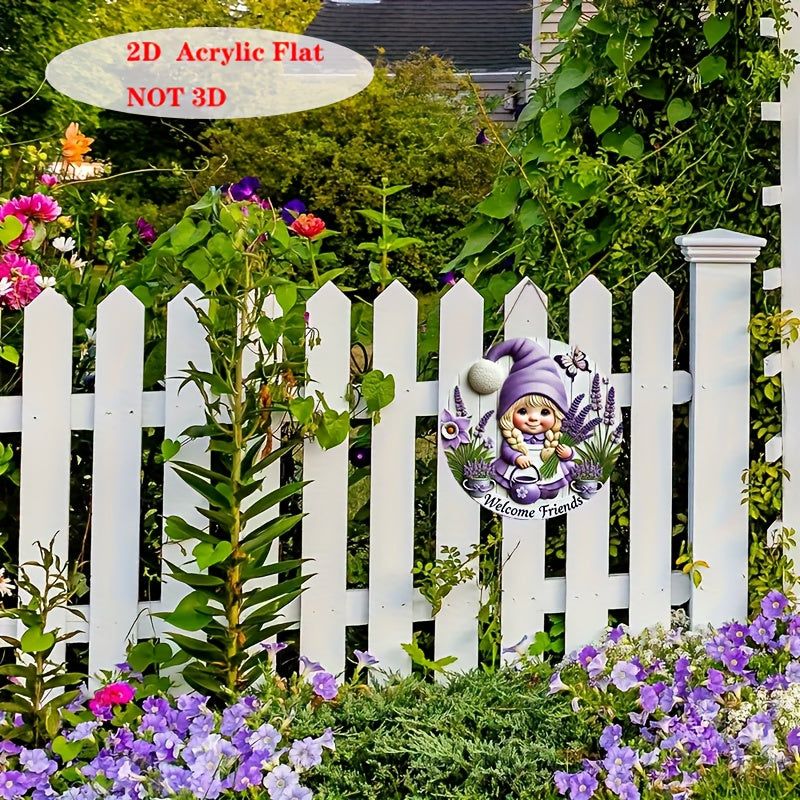 Farmhouse Wooden Welcome-Friends Sign, Lily & Butterfly Decor