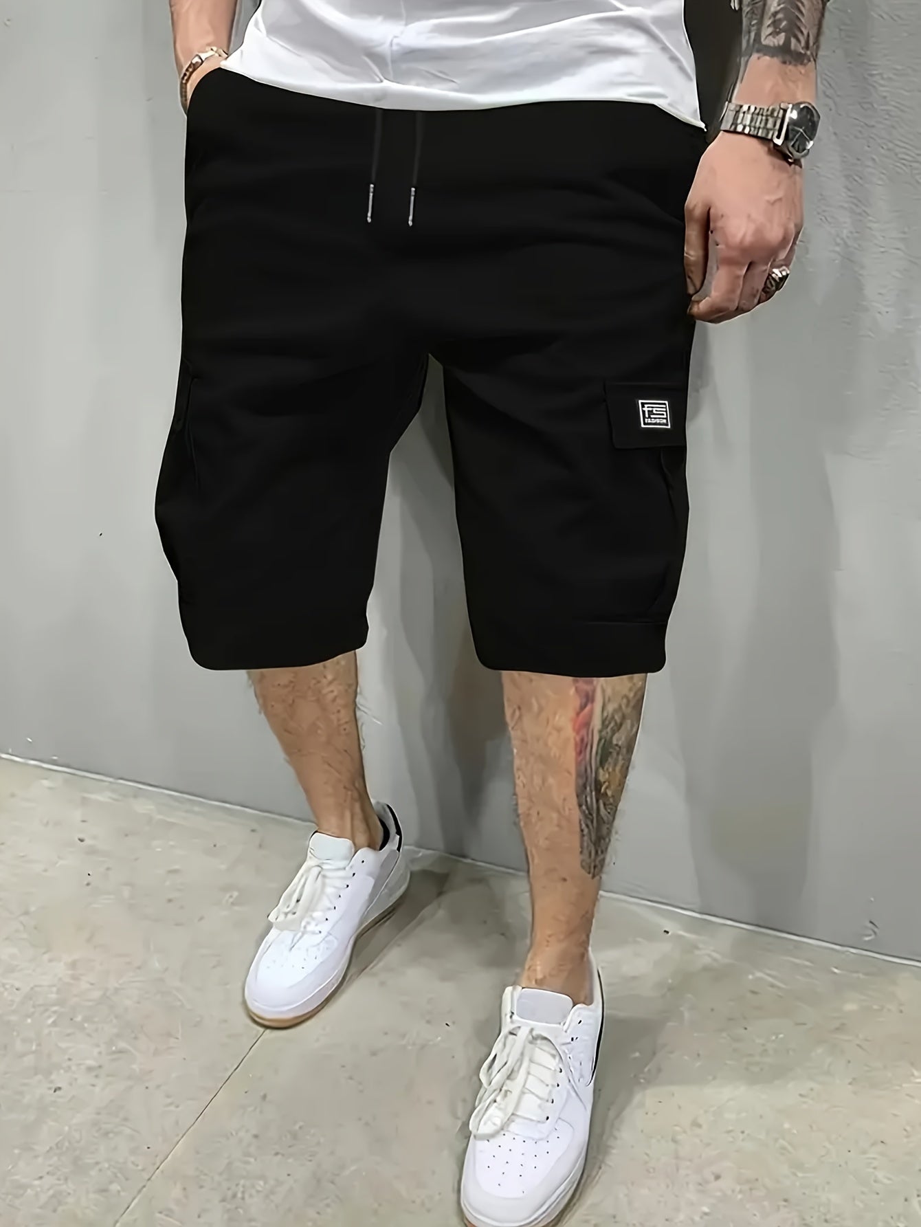 Men 3 Pack - Comfortable Cargo Shorts with Drawstring Waist