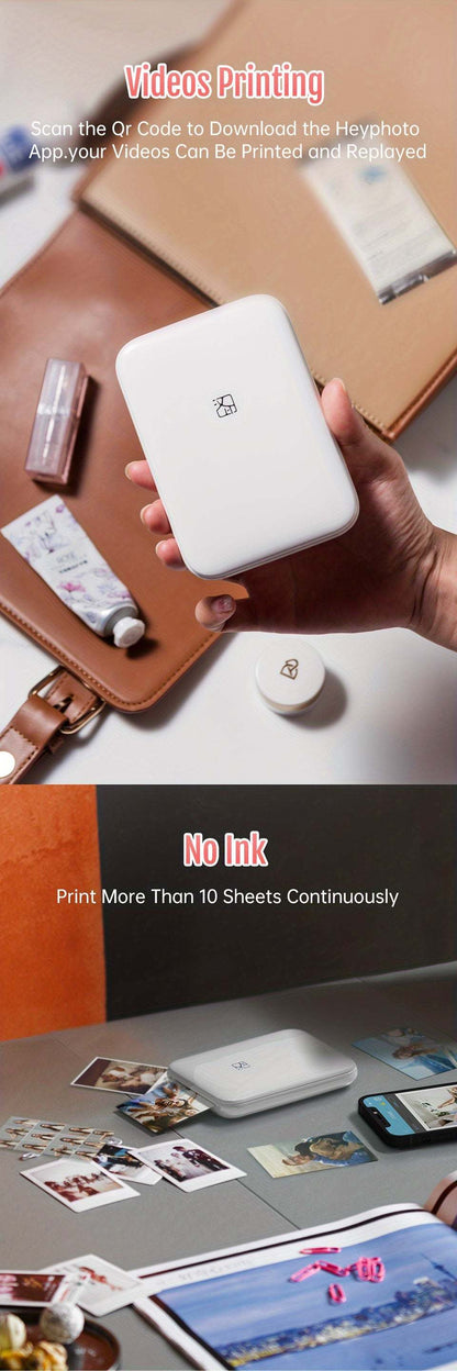 Wireless Portable Photo Printer - Mini Color, IOS/Android