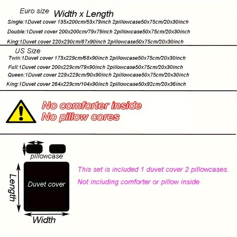  Microfiber Bedding Set - 3 pcs, Floral Print,  100% Microfiber