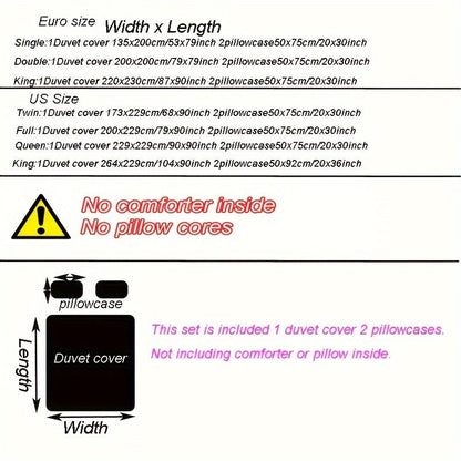  Microfiber Bedding Set - 3 pcs, Floral Print,  100% Microfiber