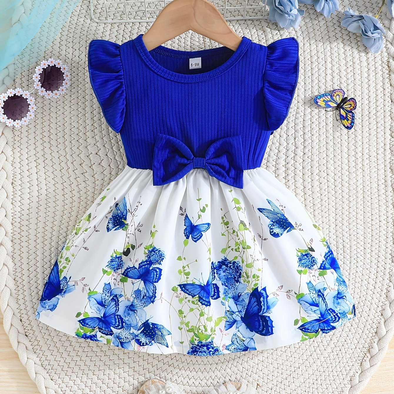 Floral Ruffle Sleeve Dress 