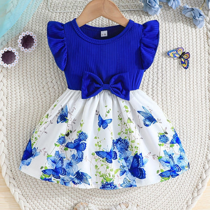 Floral Ruffle Sleeve Dress 