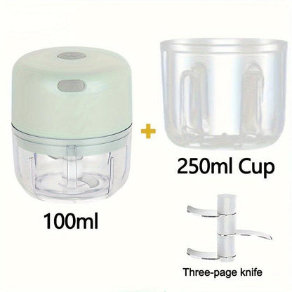 Garlic Press Chopper - Electric Garlic Chopper with USB, 100ml/250ml