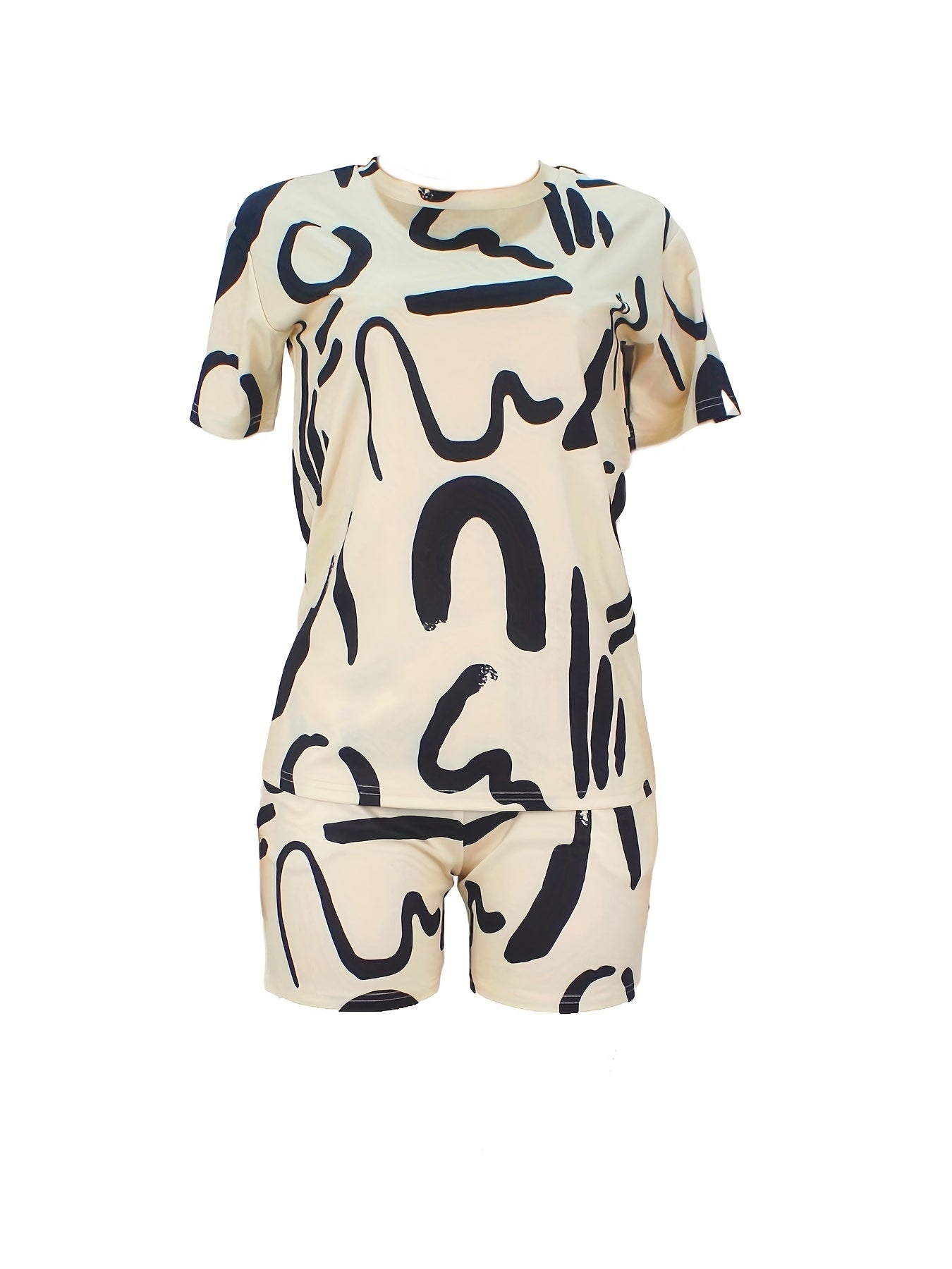 Patchwork Print Two-piece Set