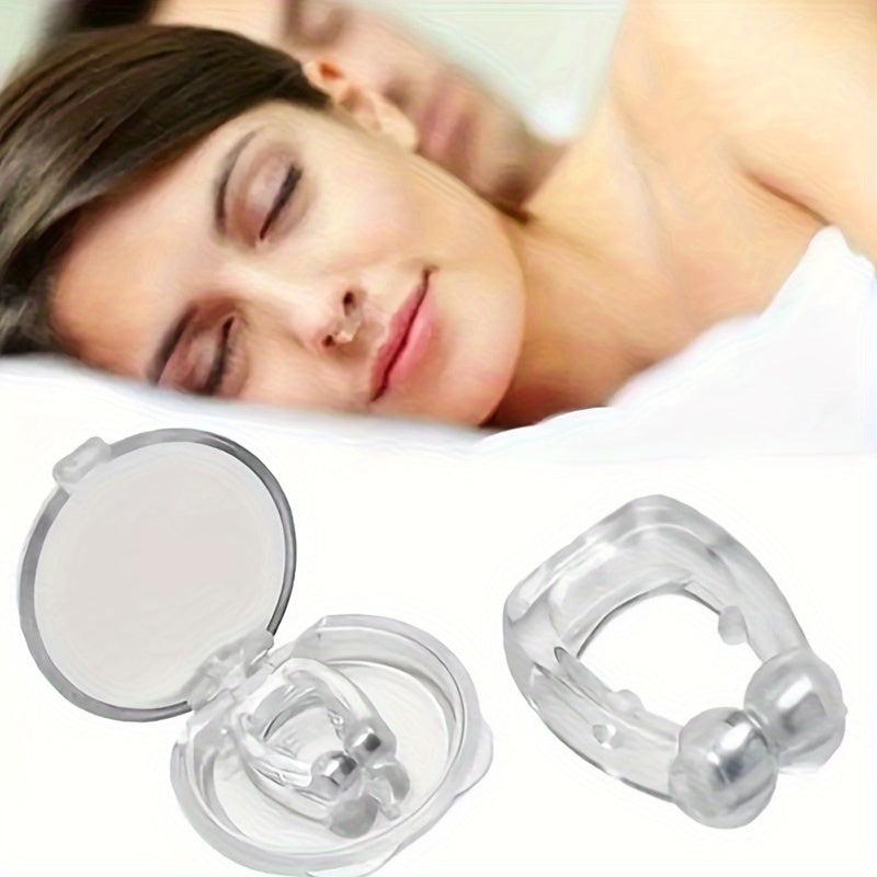 Magnetic Anti-Snoring Device - Silicone Nasal Plug, No Battery