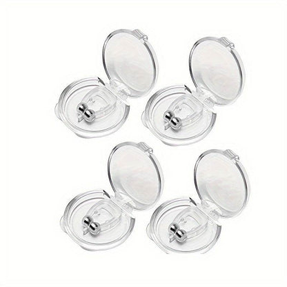 Magnetic Anti-Snoring Device - Silicone Nasal Plug, No Battery