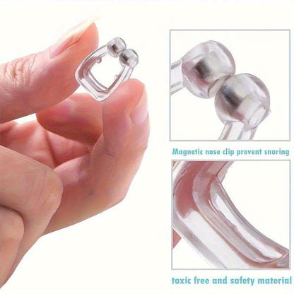 Magnetic Anti-Snoring Device - Silicone Nasal Plug, No Battery