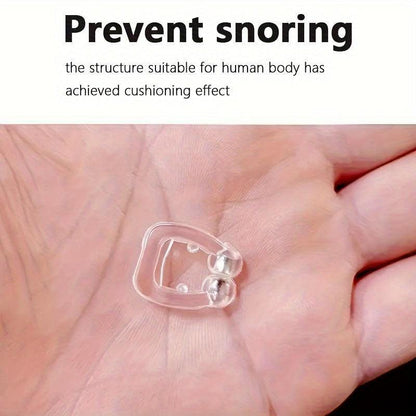 Magnetic Anti-Snoring Device - Silicone Nasal Plug, No Battery