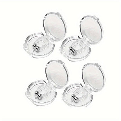 Magnetic Anti-Snoring Device - Silicone Nasal Plug, No Battery