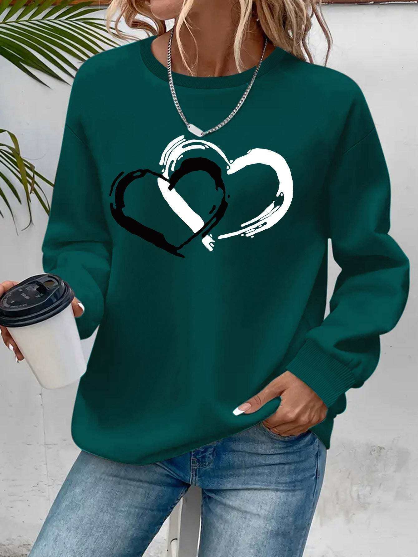 Women Round Neck Sweatshirt