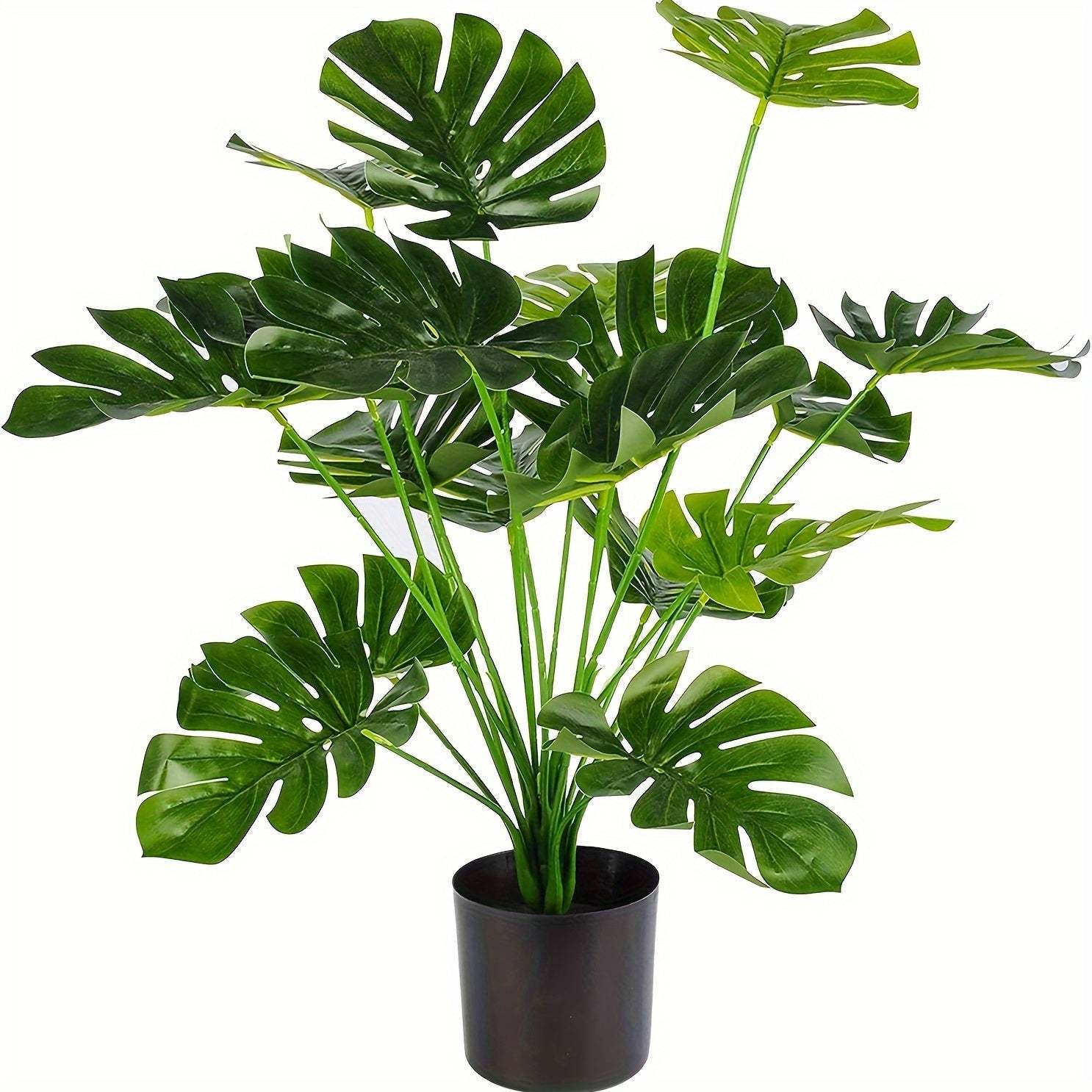 Faux Monstera Plant - Elegant Large, Indoor Decor & Adjustable