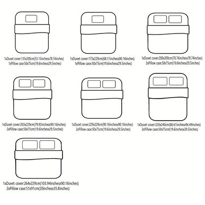 Dragon Blood Vine Green Bamboo Pattern - 1*Duvet Cover + 1/2 Pillowcases, Polyester