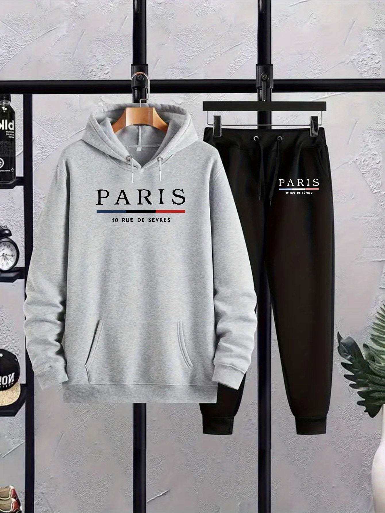 Men Trendy Hoodie Set