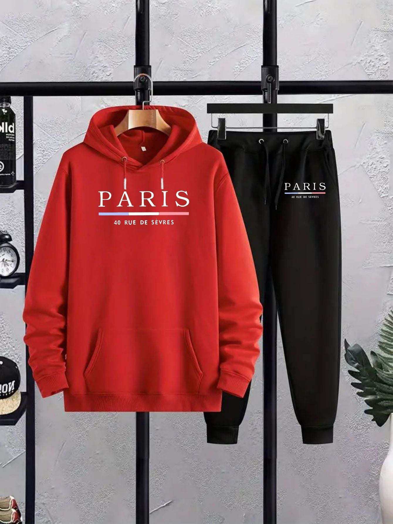 Men Trendy Hoodie Set