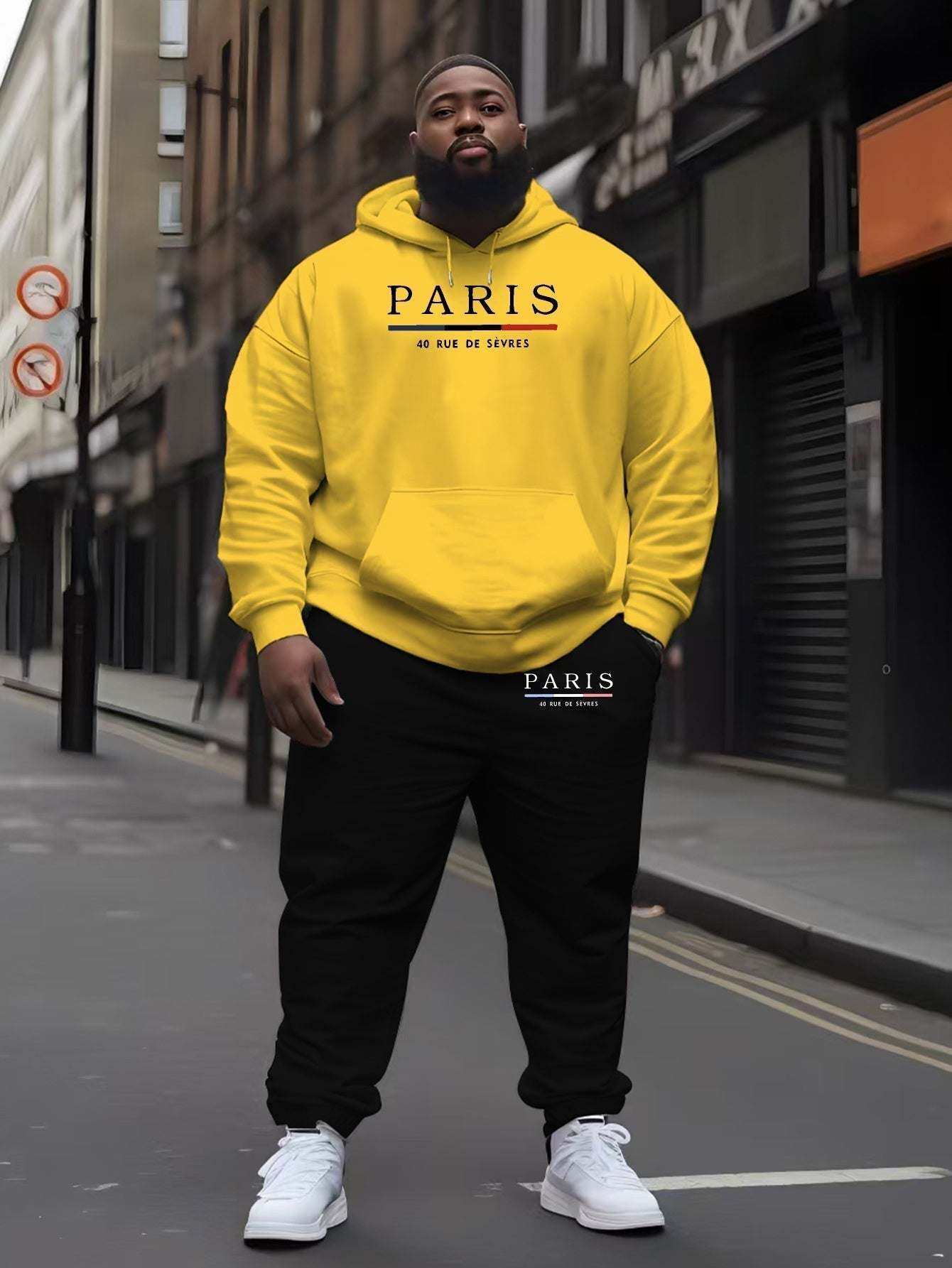 Men Trendy Hoodie Set