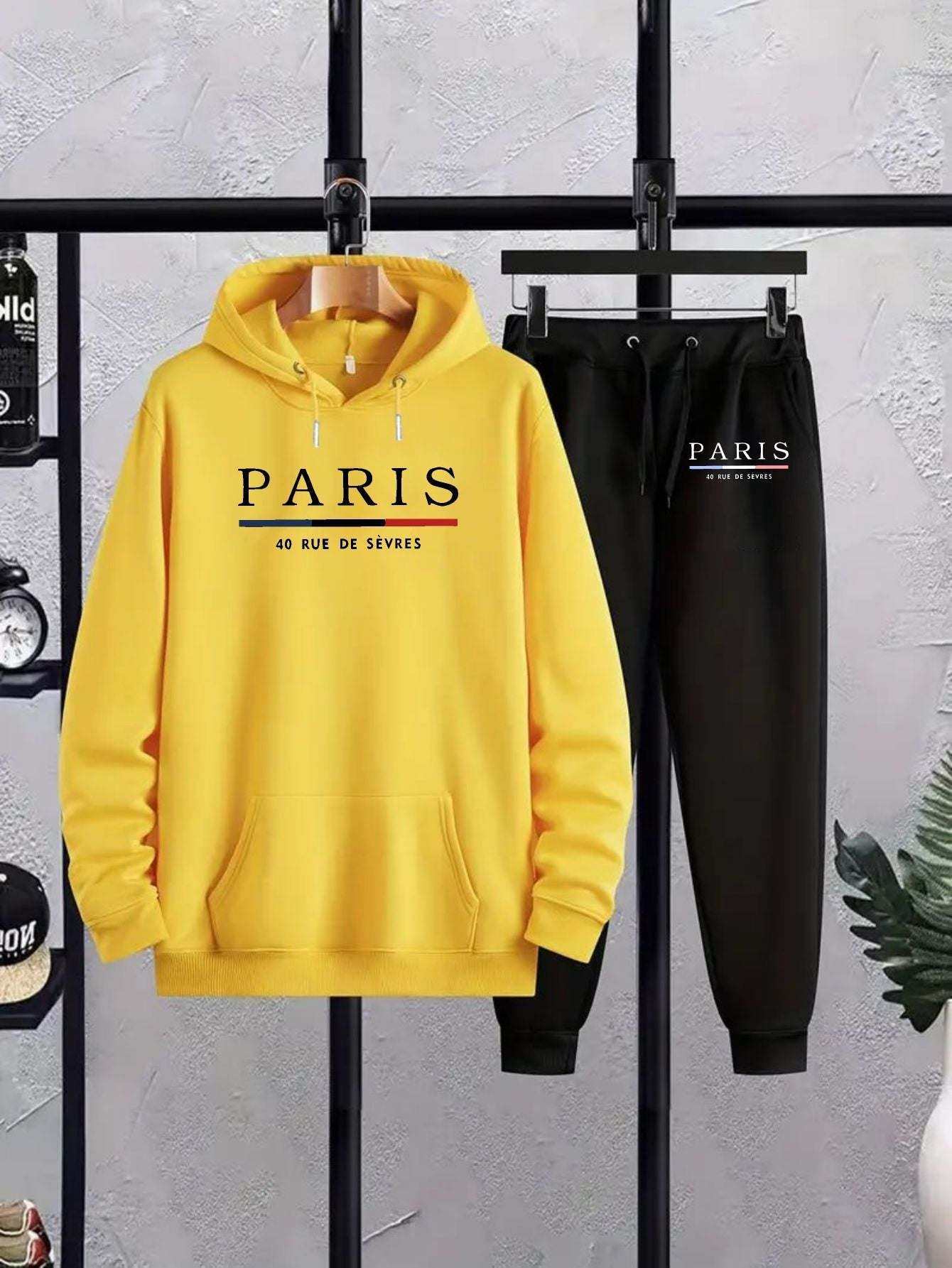 Men Trendy Hoodie Set 
