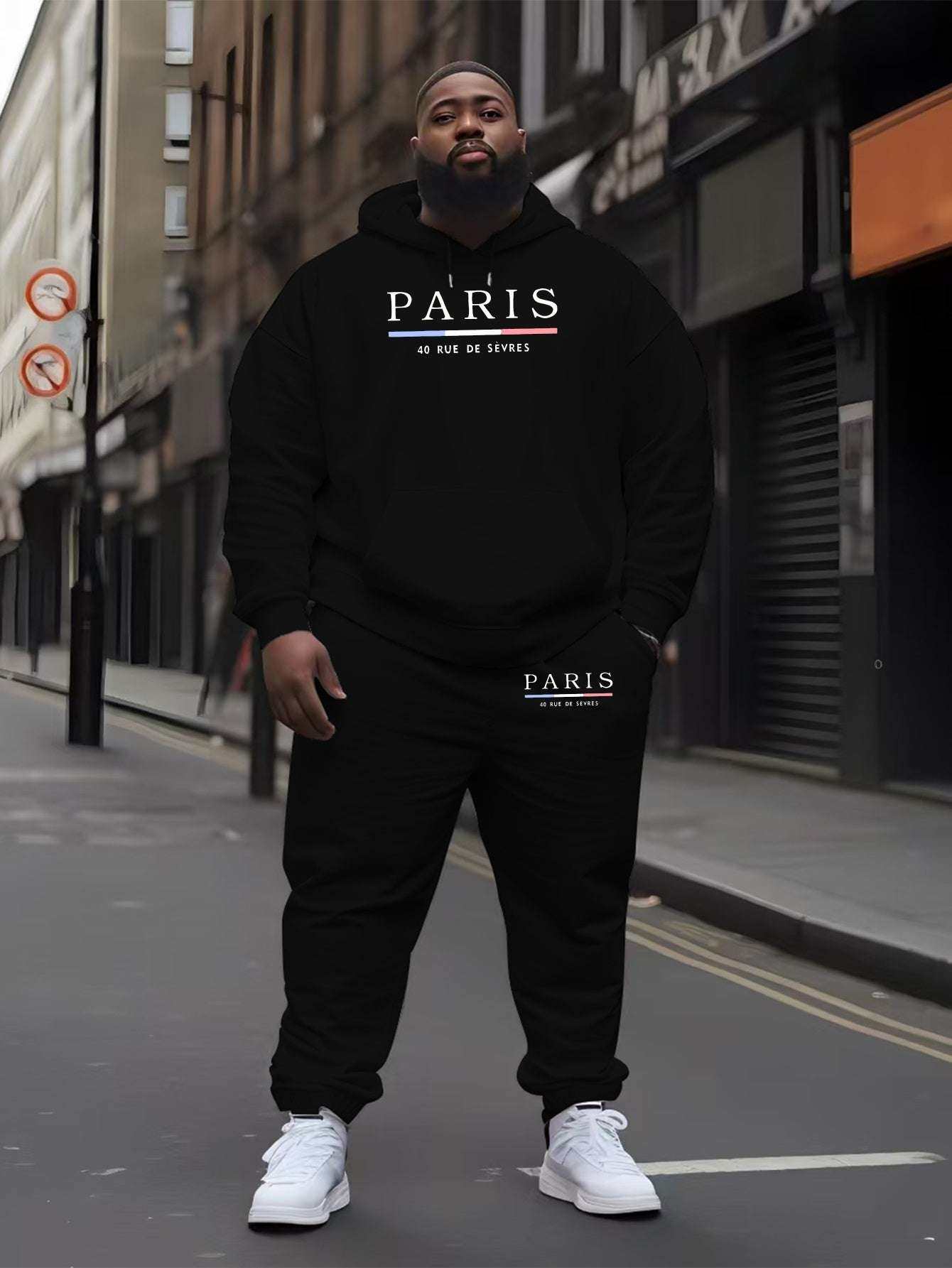 Men Trendy Hoodie Set