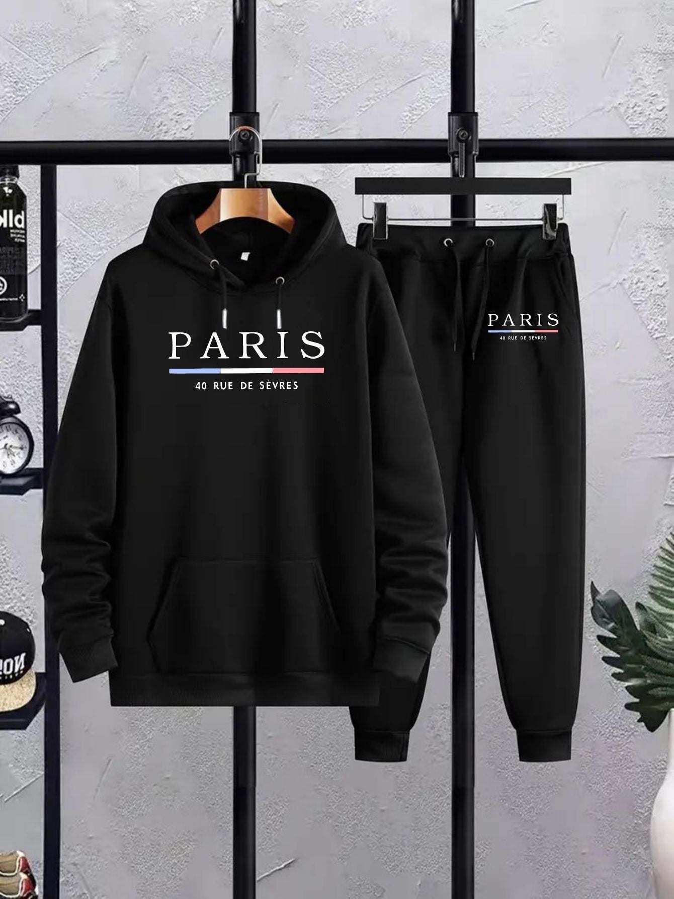 Men Trendy Hoodie Set 