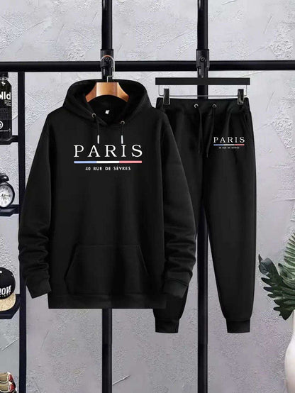 Men Trendy Hoodie Set 