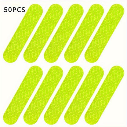 High Visibility Reflective - Waterproof Safety Stickers, 50 pcs