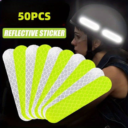High Visibility Reflective - Waterproof Safety Stickers, 50 pcs