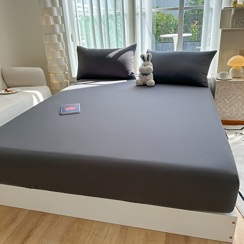 1pc A new Light Beige-friendly soft and comfortable fitted sheet suitable for bedroom mattress protection cover