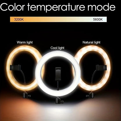 LED Selfie Ring Light with Tripod Stand -  12 inch, USB Powered