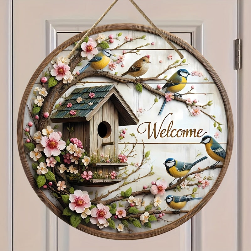 Welcome Wreath Sign