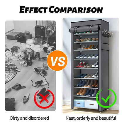 Layer Shoe Organizer - 6/8/10, Dustproof, Portable, Easy