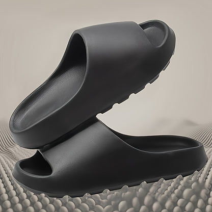 Unisex Soft Slides - Comfortable Indoor/Outdoor Flip-Flops with Non-Slip Textured Sole, Adjustable Ankle Strap, and Arch Support, Beige & Brown, Perfect for Casual Wear, Adjustable Comfort Slippers | Open Toe Design | EVA Mat