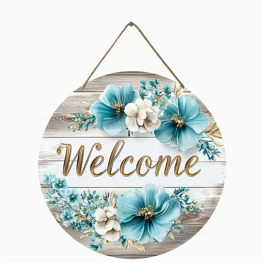 Vintage Floral Welcome Wreath – Chic Spring/Summer Decor