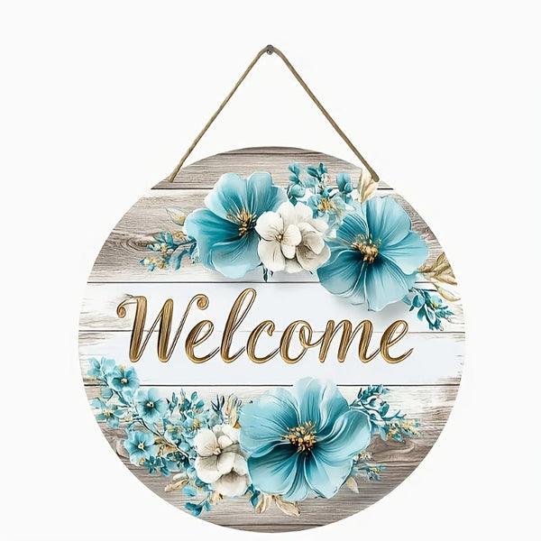 Vintage Floral Welcome Wreath – Chic Spring/Summer Decor