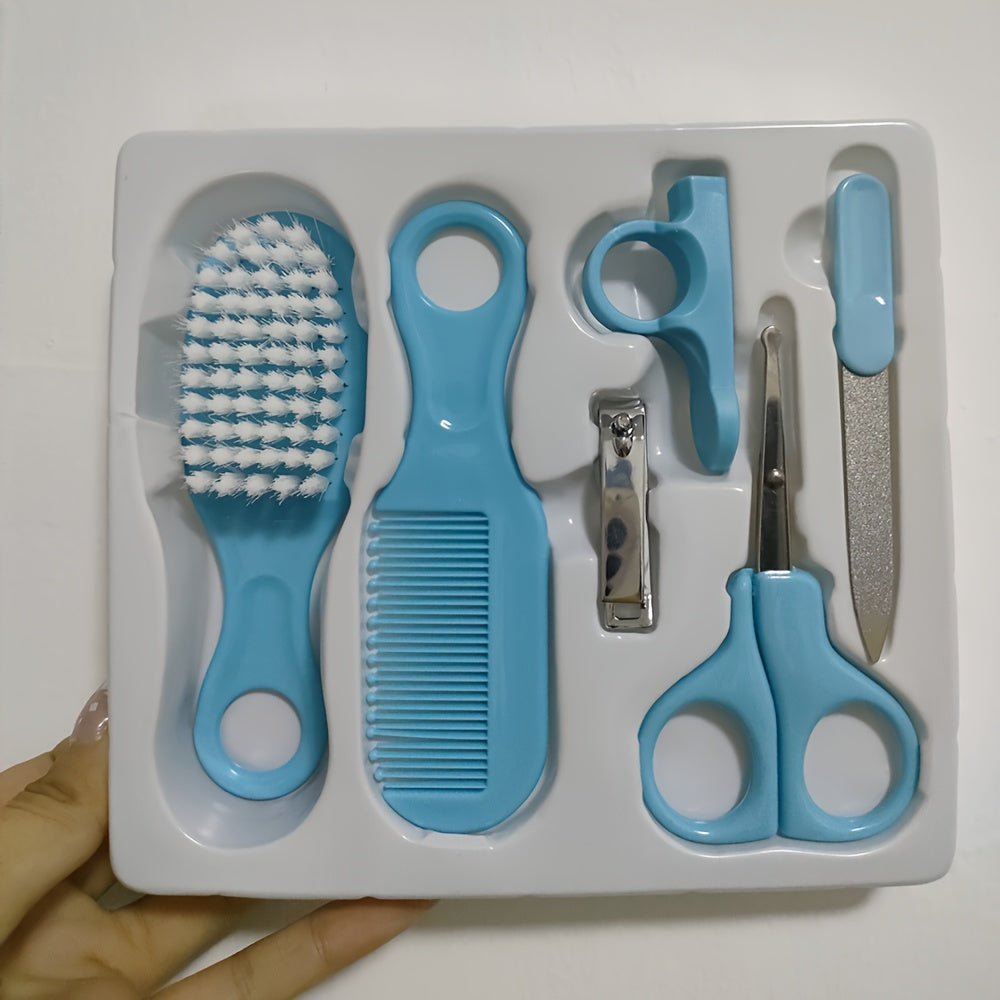6 pcs set Comb Brush Nail Clipper Scissors Set