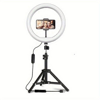 LED Selfie Ring Light with Tripod Stand -  12 inch, USB Powered