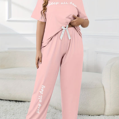 Plus Plus Size Keep All Day Pajama Set - Elegant Comfort Wear