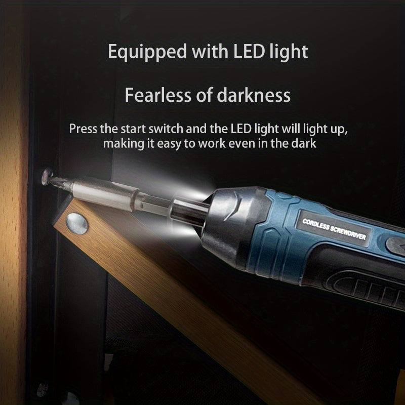3.6V Lithium Cordless Screwdriver - Electric Set with 4 Torque
